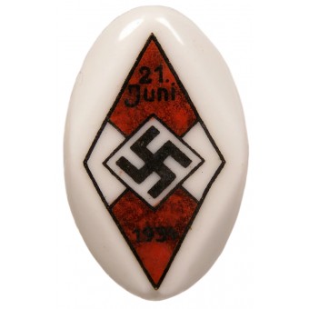 21 June 1934 Hiotlerjugend contest pin. Espenlaub militaria