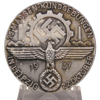 DAF 75 Massen-Kundgebung in Leipzig 22. October 1937 Token. Espenlaub militaria