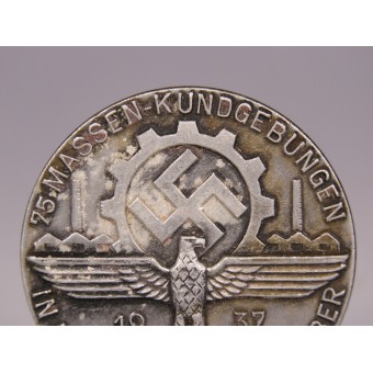 DAF 75 Massen-Kundgebung a Lipsia 22. Ottobre 1937 Gettone. Espenlaub militaria