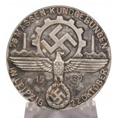 Знак NSDAP DAF 75 Massen-Kundgebungen in Leipzig 22. Oktober 1937