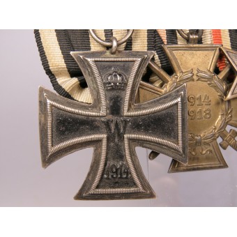 Ordenschnalle eines Veteranen des Ersten Weltkriegs, der mit dem Eisernen Kreuz 1914 ausgezeichnet wurde. Espenlaub militaria