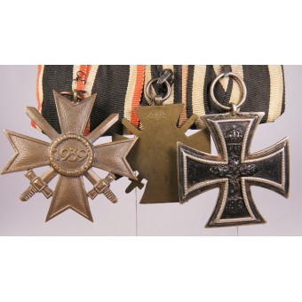 Ordenschnalle eines Veteranen des Ersten Weltkriegs, der mit dem Eisernen Kreuz 1914 ausgezeichnet wurde. Espenlaub militaria