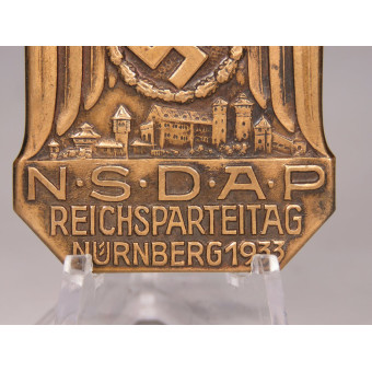 Badge du congrès du parti NSDAP, Nuremberg 1933. Espenlaub militaria