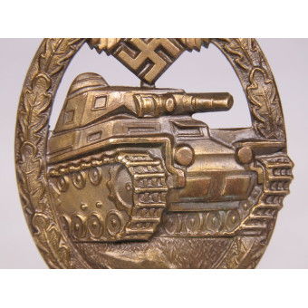 Panzerkampfabzeichen in bronzo. Karl Wurster. Die 2. Espenlaub militaria