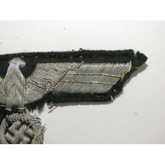 Wehrmacht officer breast eagle hand-embroidered. Espenlaub militaria