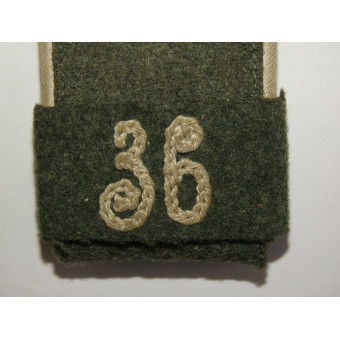 Wehrmacht shoulder board for an enlisted man of the 36th Infantry Regiment. Espenlaub militaria