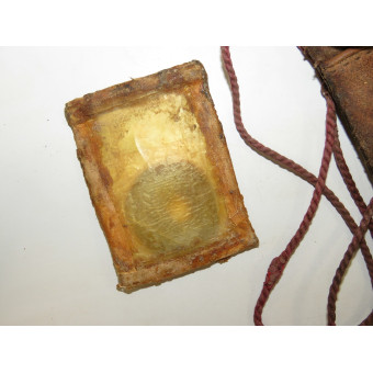 Pochette en cuir pour la plaque didentification dun soldat allemand. Espenlaub militaria