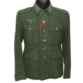 1941 Model Wehrmacht Tunic for a Funker with Shoulder Boards Lemon-Yellow Piping