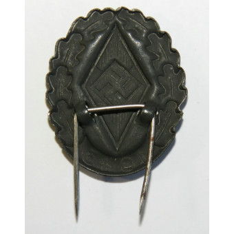 Hitlerjugend Reichssportwettkämpfe 1943 Winner’s Pin, 2nd Type. Espenlaub militaria