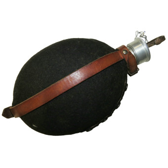 HJ / SS-VT / Allgemeine-SS Canteen in Black Cover, Pre-War Issue. Espenlaub militaria