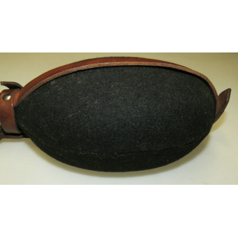 HJ / SS-VT / Allgemeine-SS Canteen in Black Cover, Pre-War Issue. Espenlaub militaria