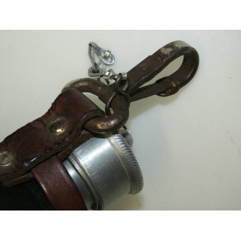 HJ / SS-VT / Allgemeine-SS Canteen in Black Cover, Pre-War Issue. Espenlaub militaria