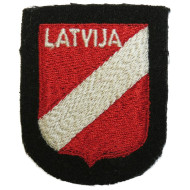 Latvian Legion Waffen-SS Sleeve Shield, 19th Division, Dachau Type