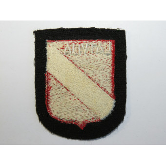 Latvian Legion Waffen-SS Sleeve Shield, 19th Division, Dachau Type. Espenlaub militaria