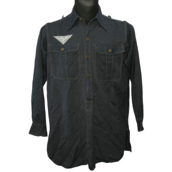 Luftwaffe Shirt, Grey Cotton, Rare Variant. Espenlaub militaria