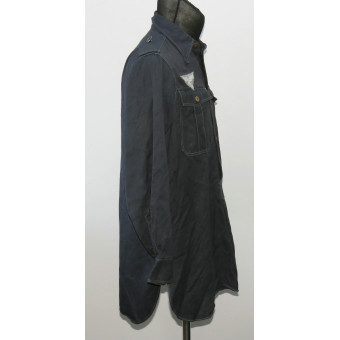 Luftwaffe Shirt, Grey Cotton, Rare Variant. Espenlaub militaria