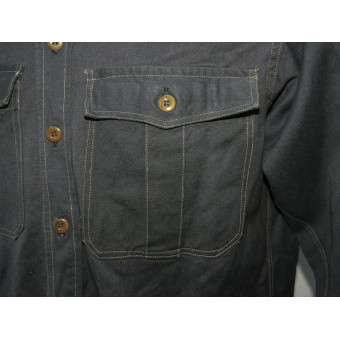 Luftwaffe Shirt, Grey Cotton, Rare Variant. Espenlaub militaria