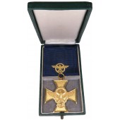 3rd Reich Police Service Award for 25 Years in Award Case