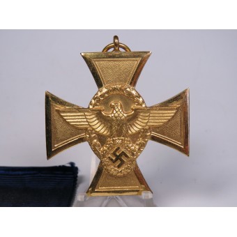 3rd Reich Police Service Award for 25 Years in Award Case. Espenlaub militaria