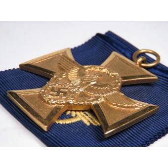 3rd Reich Police Service Award for 25 Years in Award Case. Espenlaub militaria