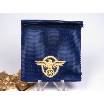 3rd Reich Police Service Award for 25 Years in Award Case. Espenlaub militaria