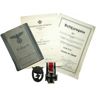En uppsättning dokument och utmärkelser, Fallschirmjäger KIA i Holland. Espenlaub militaria