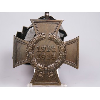 Herdenkings Hindenburg Cross 1914-1918. G 21. zonder zwaarden. Bronzed Iron. Espenlaub militaria