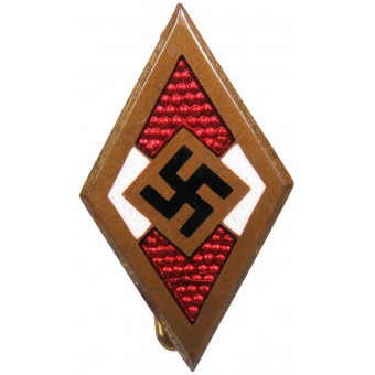 Goldenes HJ Ehrenzeichen Hitlerjugend Guldmedlemsmärke. RZM 15. #25336. Espenlaub militaria