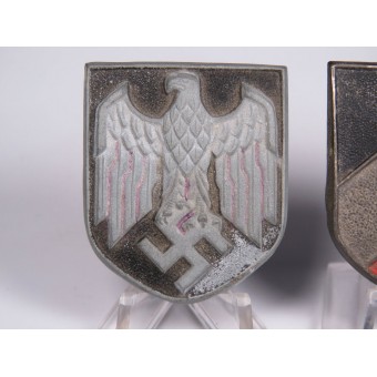 Conjunto de Wehrmacht Pith tropical Helmet Shields. Espenlaub militaria