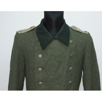 Officers field overcoat, tailored from field wool cloth. Lieutenant of the Wehrmacht.. Espenlaub militaria