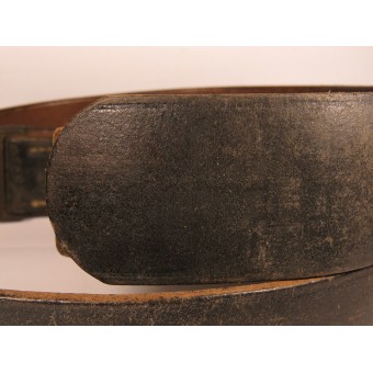 Cinturón de combate de cuero de la Luftwaffe o de la Wehrmacht de finales de la guerra. 95 cm. Espenlaub militaria