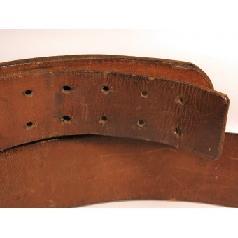 Cintura da combattimento in pelle della Luftwaffe o della Wehrmacht della fine della guerra. 95 cm. Espenlaub militaria