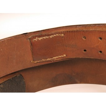Cintura da combattimento in pelle della Luftwaffe o della Wehrmacht della fine della guerra. 95 cm. Espenlaub militaria