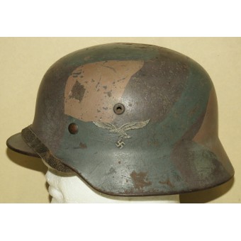 Décalcomanie simple Luftwaffe m40 Camo casque en acier, Q66/7568. Espenlaub militaria
