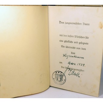 Weißenthurm Stadt Hochzeitsgeschenk Mein Kampf 1938 Buch. 317-321 Auflage. Espenlaub militaria
