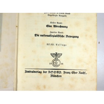 Weißenthurm stad Bröllopsgåva Mein Kampf 1938 bok. 317-321 Auflage. Espenlaub militaria