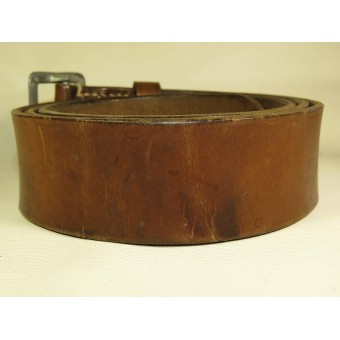 3er Reich cinturón de cuero marrón. oficiales. Espenlaub militaria