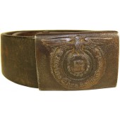 Cinturón de las Waffen SS y hebilla de acero.