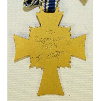 Tredje rikets kors av tysk mor - Ehrenkreuz der Deutschen Mutter, guld. Espenlaub militaria