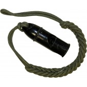 German bakelite whistle - Waffen SS or Wehrmacht with lanyard