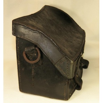 Bolsa de cuero Negro alemana para ammos pistola de señales, marcado 1937. Espenlaub militaria