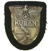 Kuban schild 1943, op zwarte wol voor gepantserde troepen