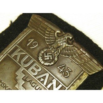 Kuban-Schild 1943, auf schwarzer Wolle - für Panzertruppen. Espenlaub militaria