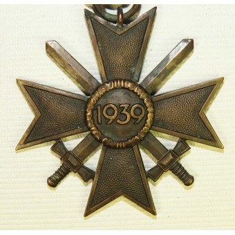 KVK clase II Guerra cruz mérito, bronce patinado. Espenlaub militaria