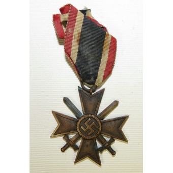Classe KVK seconda guerra merito croce, bronzo patinato. Espenlaub militaria