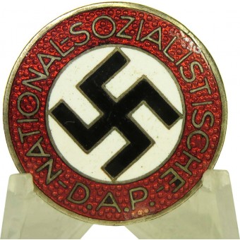 M 1/34 RZM NSDAP Lid Badge, verzilverd Brass-Karl Wurter. Espenlaub militaria