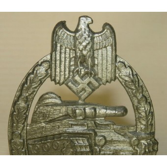 Tredje rikets stridsvagnsattackmärke / Panzerkampfabzeichen i silver.. Espenlaub militaria