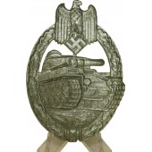Insignia de asalto de tanque del Tercer Reich / Panzerkampfabzeichen en plata.