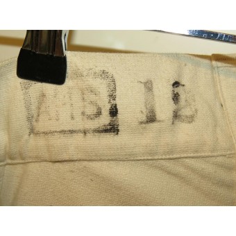 SA-Marine vita byxor från Adolf Hitler Schule, märkta. Espenlaub militaria
