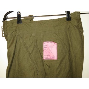 Culottes tropicales de menthe wehrmacht Heer - W-H.Tropen Stiefelhosen avec étiquette. Espenlaub militaria